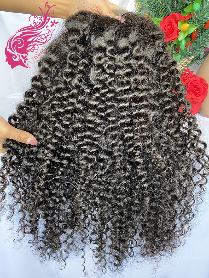 Csqueen 9A Hair Italian wave 4*4 HD lace Closure wig 100% Human Hair HD Wig 130%density